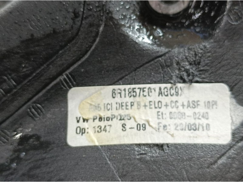 Recambio de retrovisor izquierdo para volkswagen polo (6r1) advance referencia OEM IAM 6R18575801AG  ELECTRICO 6 CABLES