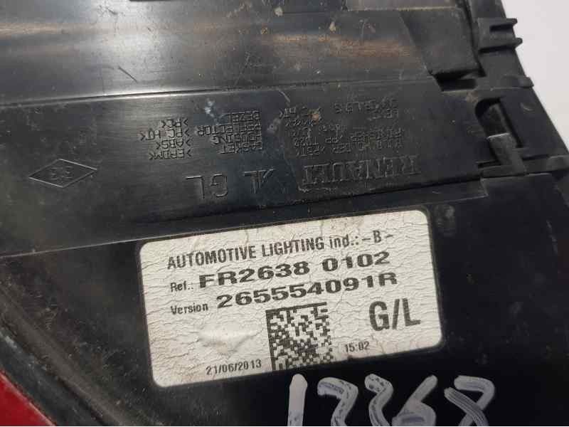 Recambio de piloto trasero izquierdo para renault clio iv limited referencia OEM IAM 265554091R  EXTERIOR