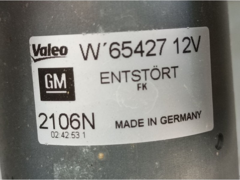 Recambio de motor limpia delantero para opel corsa e selective referencia OEM IAM 13432685 W65427 VALEO