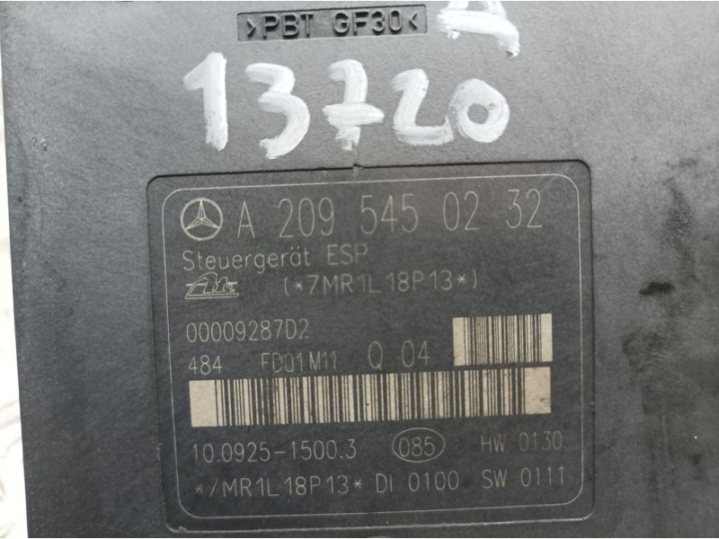 Recambio de abs para mercedes-benz clase c (w203) sportcoupe c 220 cdi (203.706) referencia OEM IAM A0034319412 10020402514 ATE
