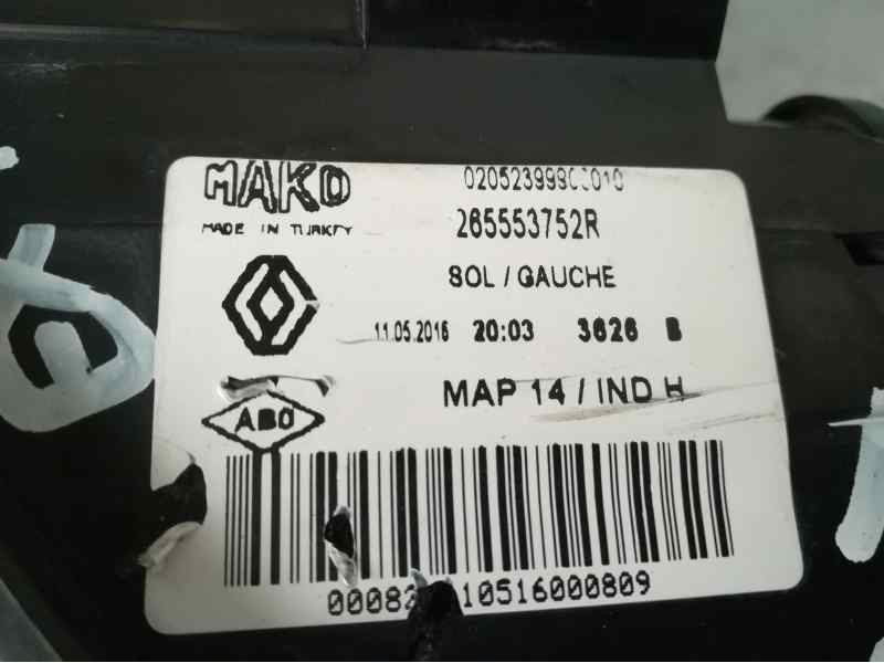 Recambio de piloto trasero izquierdo para renault clio iv authentique referencia OEM IAM 265553752R  EXTERIOR