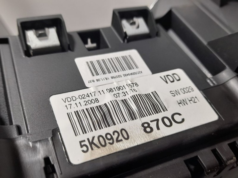 Recambio de cuadro instrumentos para volkswagen golf vi (5k1) advance referencia OEM IAM 5K0920870C VDD02417 