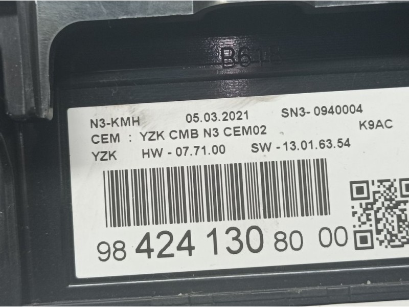 Recambio de cuadro instrumentos para citroën berlingo start m referencia OEM IAM 9842413080  