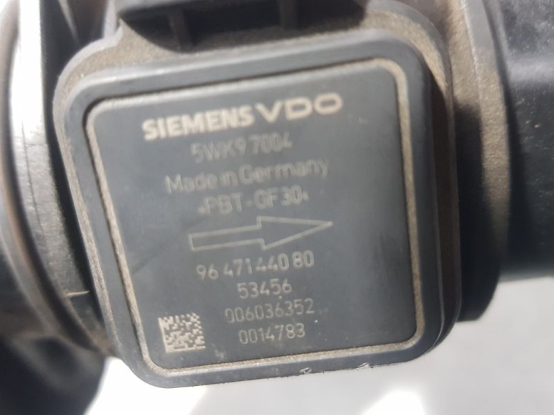 Recambio de caudalimetro para peugeot 207 x-line referencia OEM IAM 9647144080 5WK97004 SIEMENS VDO