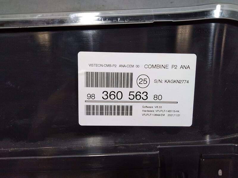 Recambio de cuadro instrumentos para peugeot 208 (p2) active pack referencia OEM IAM 9836056380  