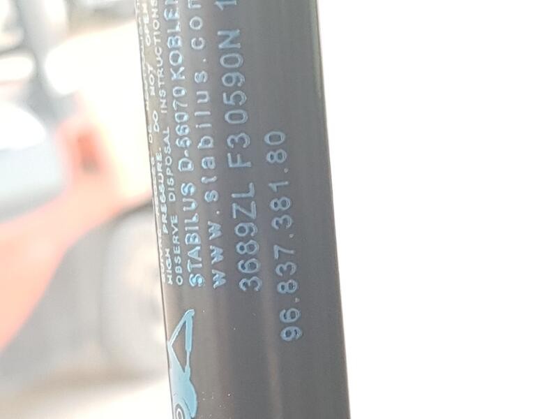 Recambio de amortiguadores maletero / porton para peugeot 5008 (0u_, 0e_) 1.2 referencia OEM IAM 9683738180  