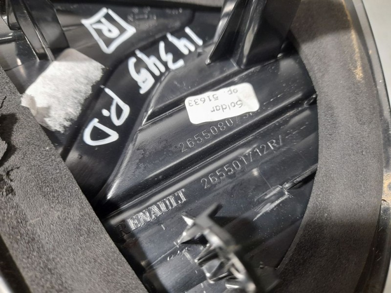 Recambio de piloto trasero derecho para renault captur zen referencia OEM IAM 265501712R  INTERIOR/REFLECTANTE