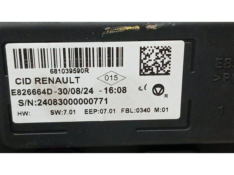 Recambio de sistema navegacion gps para renault captur ii evolution referencia OEM IAM 681039590R  E826664D