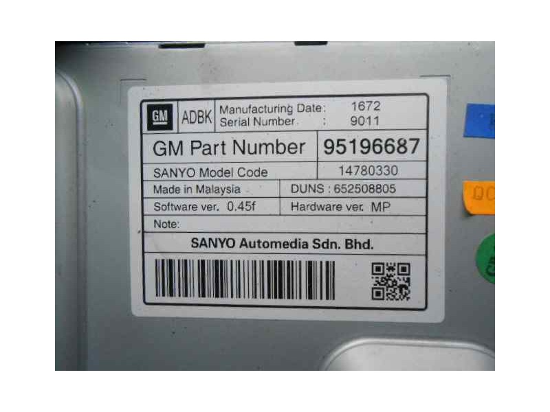 Recambio de sistema navegacion gps para opel astra j lim. excellence referencia OEM IAM 13360093  