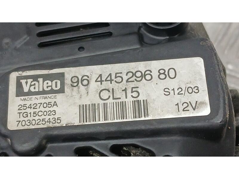 Recambio de alternador para citroën xsara berlina premier referencia OEM IAM 9644529680 VALEO 2542705A