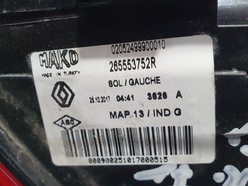 Recambio de piloto trasero izquierdo para renault clio iv limited referencia OEM IAM 26555375R  EXTERIOR