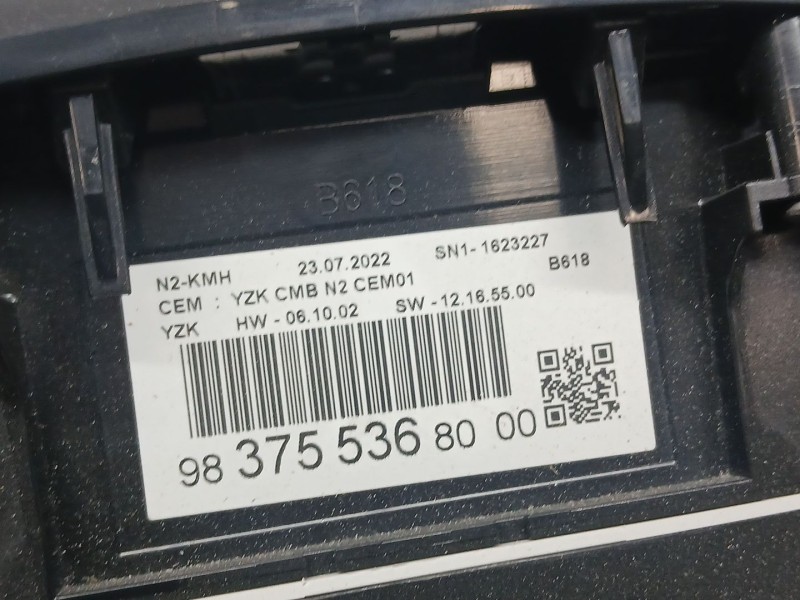 Recambio de cuadro instrumentos para citroën c3 comercial referencia OEM IAM 9837553680  