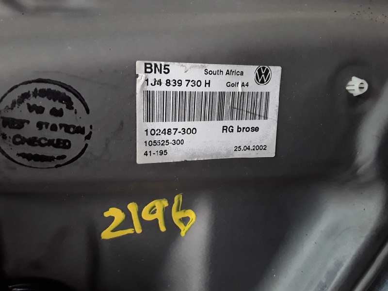 Recambio de elevalunas trasero derecho para volkswagen golf iv berlina (1j1) 1.6 16v referencia OEM IAM 1J4839730H  