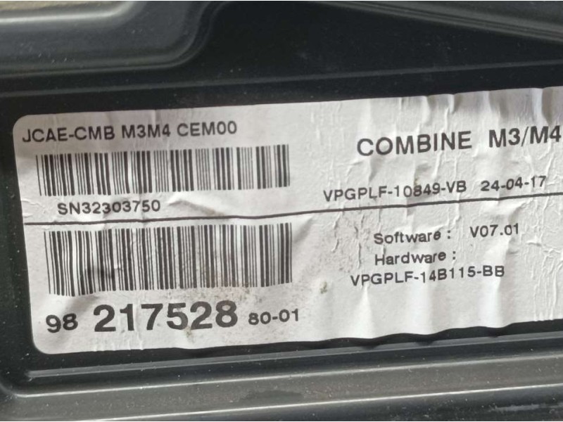 Recambio de cuadro instrumentos para citroën c-elysée feel referencia OEM IAM 9821752880 SN32303750 