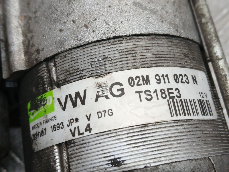 Recambio de motor arranque para seat altea xl (5p5, 5p8) 2.0 tdi referencia OEM IAM 02M911023N VALEO TS18E3