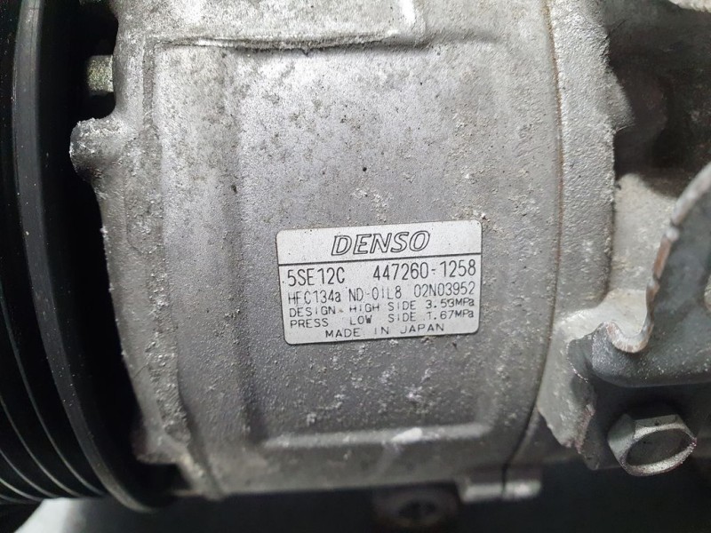 Recambio de compresor aire acondicionado para toyota rav 4 (a3) active referencia OEM IAM 4472601258 5SE12C DENSO