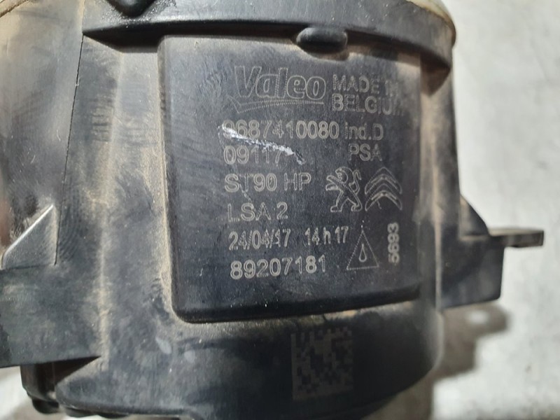 Recambio de faro antiniebla izquierdo para citroën c-elysée feel referencia OEM IAM 9687410080 89207181 VALEO