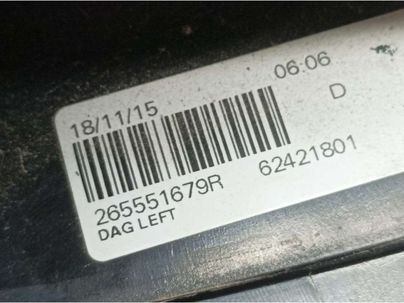 Recambio de piloto trasero izquierdo para dacia duster sl eficacia 4x4 referencia OEM IAM 265551679R  