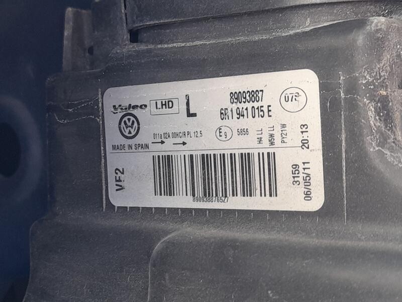 Recambio de faro izquierdo para volkswagen polo v (6r1, 6c1) 1.4 (6r1) referencia OEM IAM 6R1941015E  