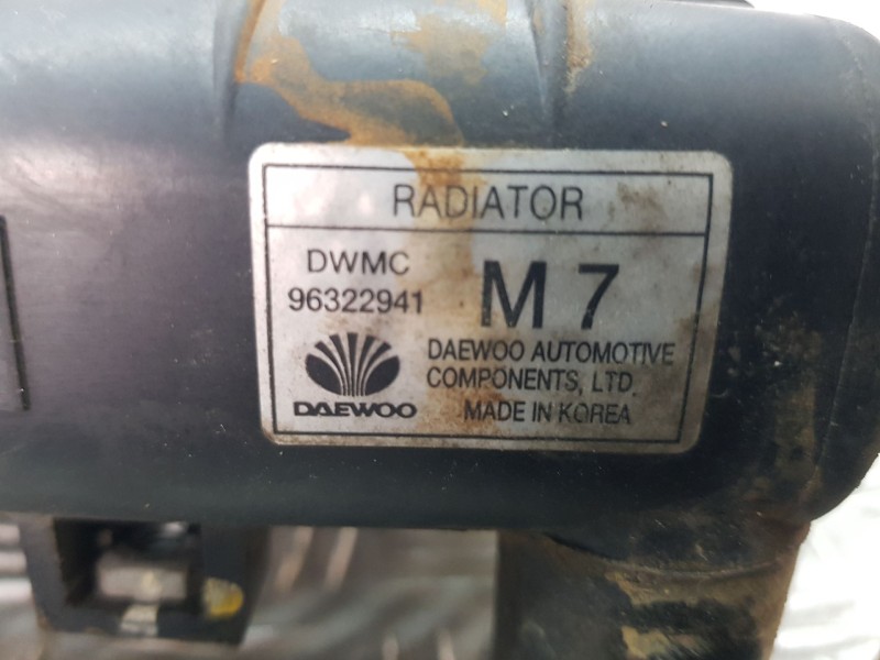 Recambio de radiador agua para chevrolet matiz (m100, m150) 0.8 referencia OEM IAM 96322941  