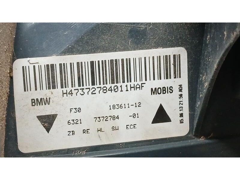 Recambio de piloto trasero derecho para bmw serie 3 lim. (f30) 320 d referencia OEM IAM 63217372784 EXTERIOR MOBIS 18361112