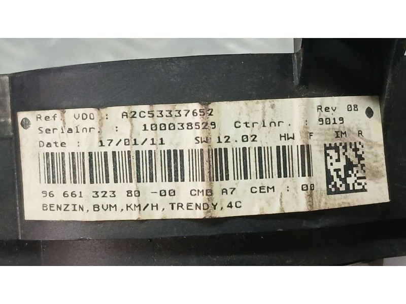 Recambio de cuadro instrumentos para peugeot 207/207+ (wa_, wc_) 1.4 referencia OEM IAM 9666132380  A2C53337652