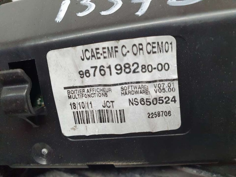 Recambio de pantalla multifuncion para citroën c4 lim. seduction referencia OEM IAM 9676198280  