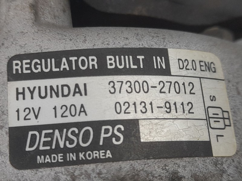 Recambio de alternador para kia carens i monospace (fc, fj) 2.0 crdi referencia OEM IAM 3730027012 021319112 DENSO