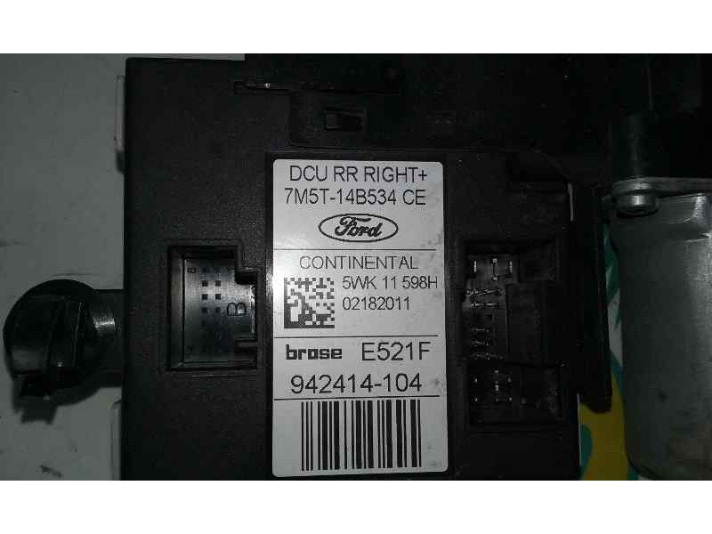 Recambio de motor elevalunas trasero derecho para ford kuga (cbv) titanium referencia OEM IAM 7M5T14B534CE 14 PINS ELECTRICO