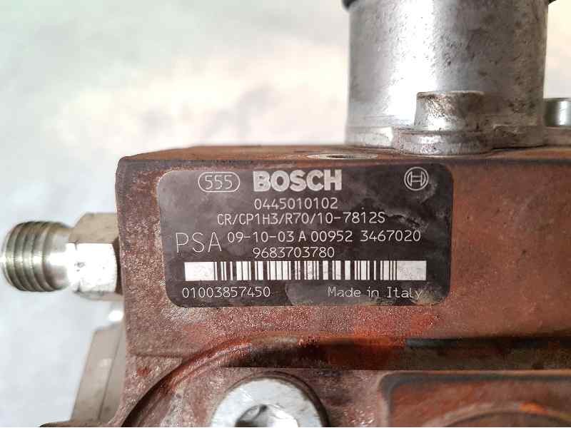 Recambio de bomba alta presion para peugeot 207 1.6 16v hdi referencia OEM IAM 9683703780 0445010102 BOSCH