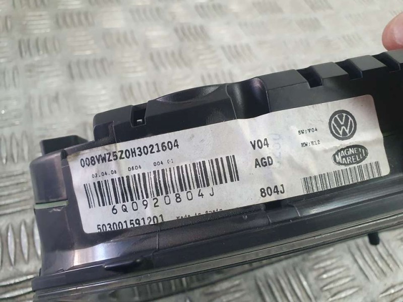 Recambio de cuadro instrumentos para volkswagen polo (9n3) edition referencia OEM IAM 6Q0920804J 503001591201 