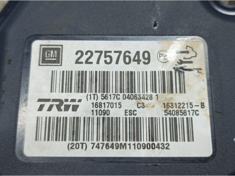 Recambio de abs para opel insignia berlina cosmo referencia OEM IAM 22757649 54085617C TRW