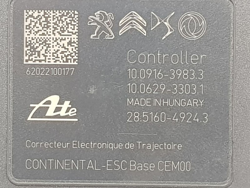 Recambio de abs para opel corsa f edition referencia OEM IAM 9836177780 100202020184 ATE