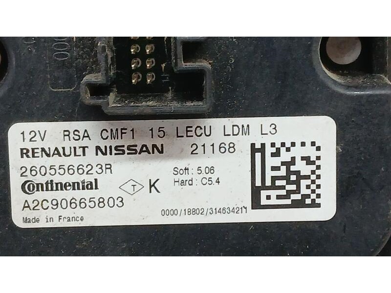 Recambio de centralita faro para renault clio v experience referencia OEM IAM 260556623R CONTINENTAL A2C90665803