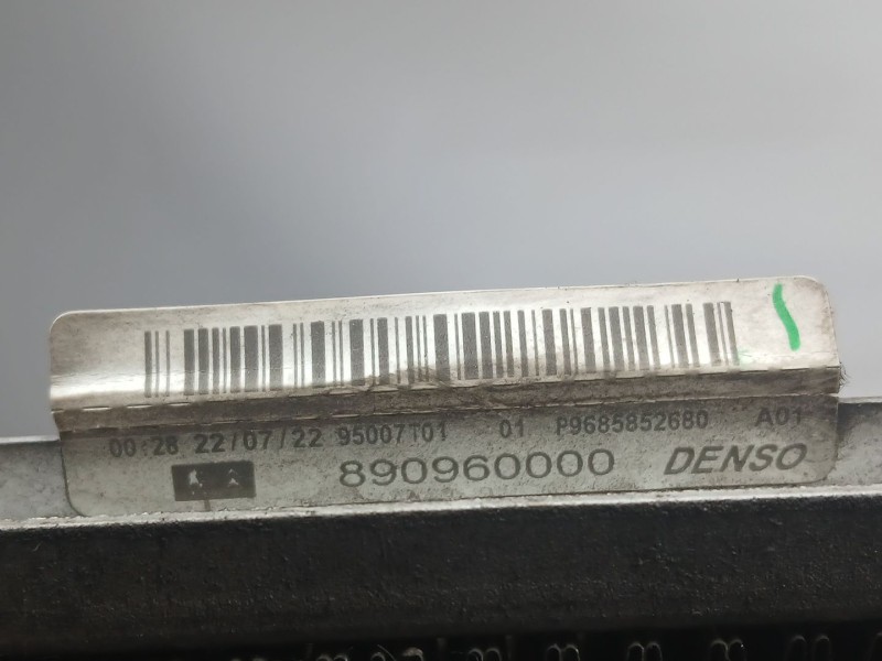 Recambio de radiador agua para citroën c3 comercial referencia OEM IAM 9685852680 DENSO 890960000