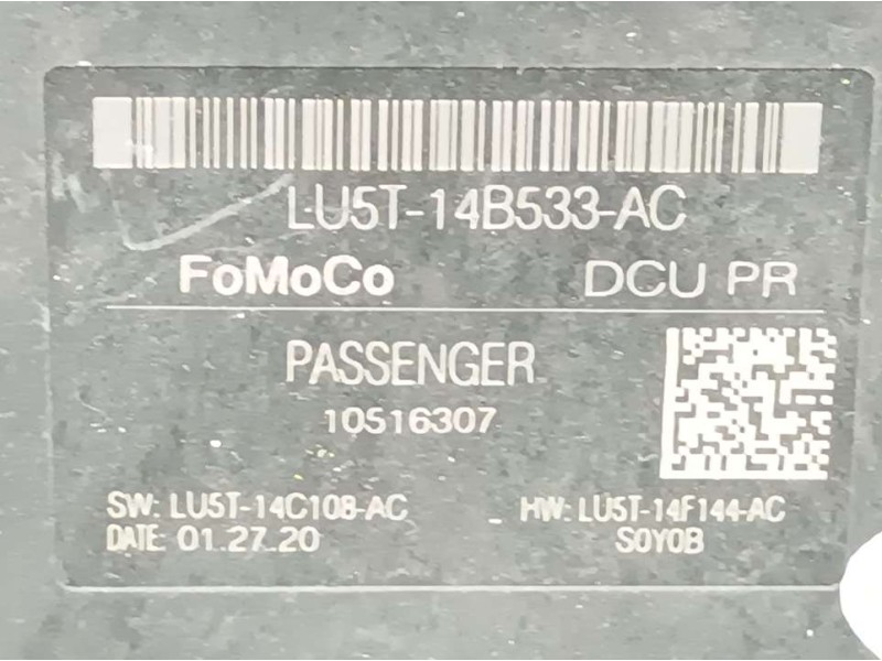 Recambio de modulo electronico para ford fiesta (ce1) st-line referencia OEM IAM LU5T14B533AC  