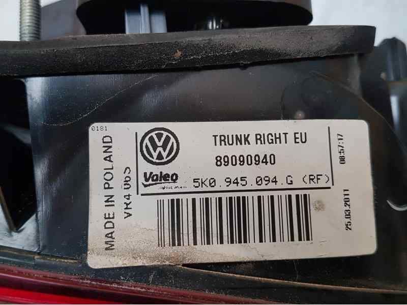 Recambio de piloto trasero derecho para volkswagen golf vi (5k1) advance bluemotion referencia OEM IAM 5K0945094G 89090940 VALEO