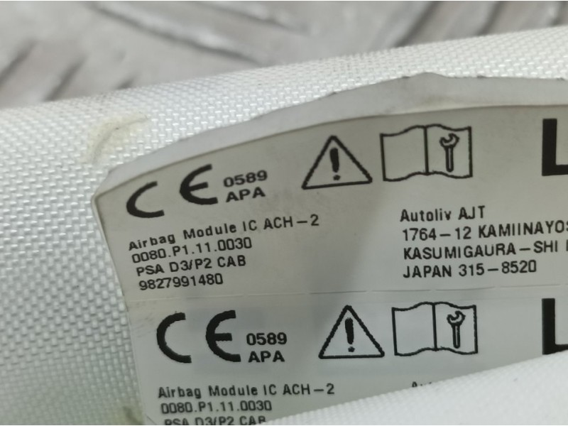 Recambio de airbag cortina delantero izquierdo para peugeot 208 (p2) active referencia OEM IAM 9827991480  AUTOLIV