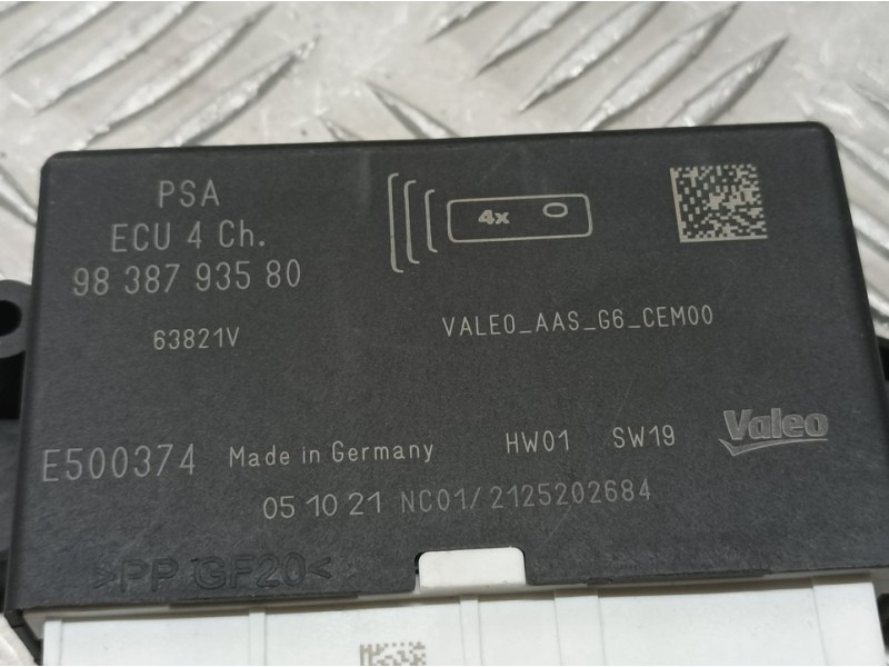 Recambio de modulo electronico para peugeot 208 (p2) active referencia OEM IAM 9838793580 2125205684 VALEO MODULO SENSOR APARCAM