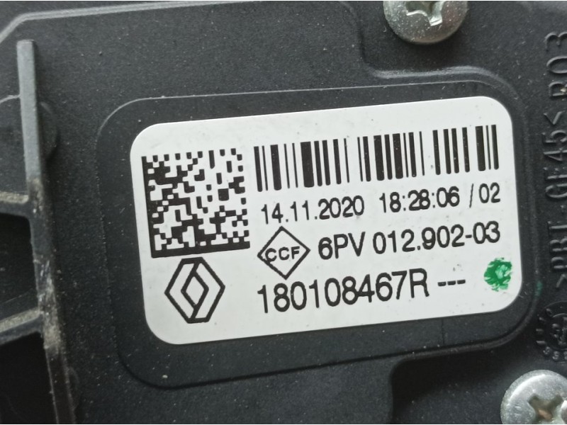 Recambio de potenciometro pedal para renault clio v business referencia OEM IAM 180108467R 6PV01290203 