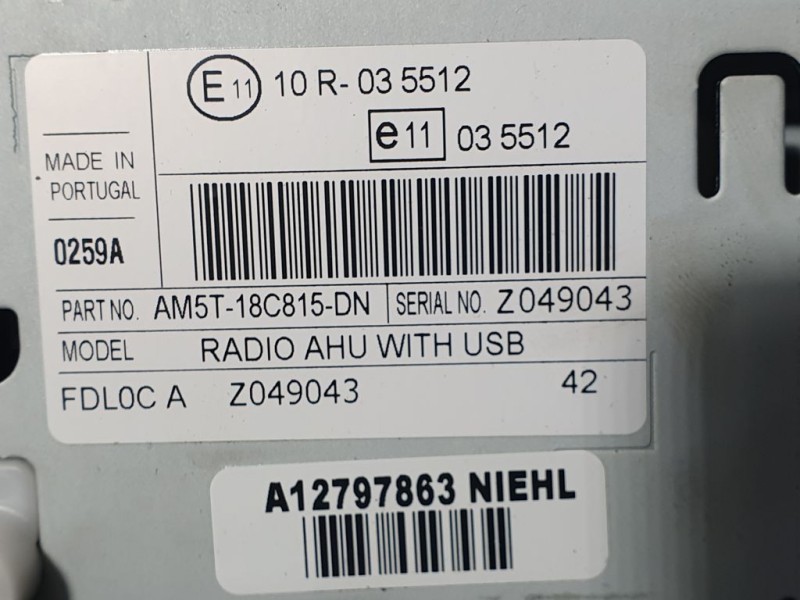 Recambio de sistema audio / radio cd para ford fiesta (ccn) trend referencia OEM IAM AM5T18C815DN  
