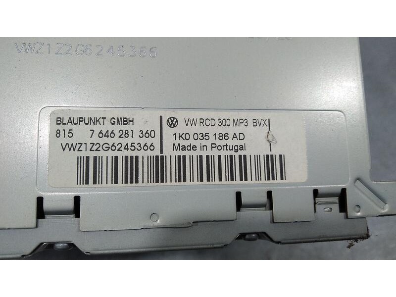 Recambio de sistema audio / radio cd para volkswagen jetta (1k2) advance referencia OEM IAM 1k0035186ad 7646281360 