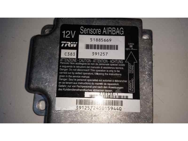 Recambio de kit airbag para fiat panda (169) 1.2 8v dynamic referencia OEM IAM 51885669  