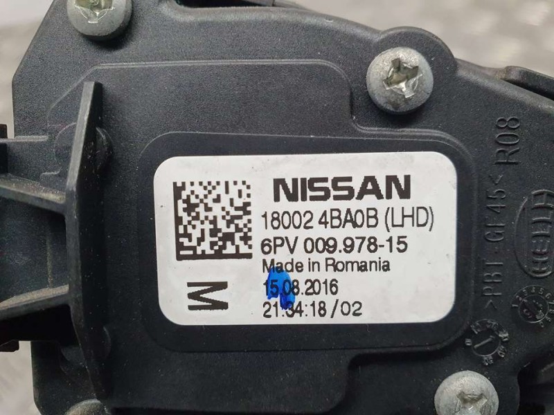 Recambio de potenciometro pedal para nissan qashqai (j11) acenta referencia OEM IAM 180024BA0B 6PV00997815 