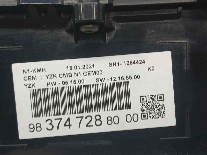 Recambio de cuadro instrumentos para citroën jumpy furgon control m referencia OEM IAM 9837472880  