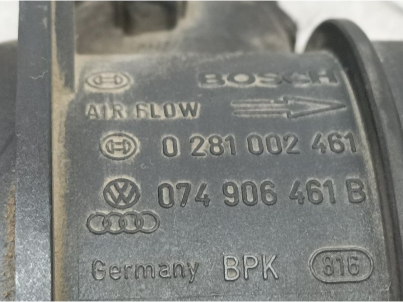 Recambio de caudalimetro para audi a4 berlina (8e) 2.0 tdi 16v (103kw) referencia OEM IAM 074906461B 0281002461 BOSCH