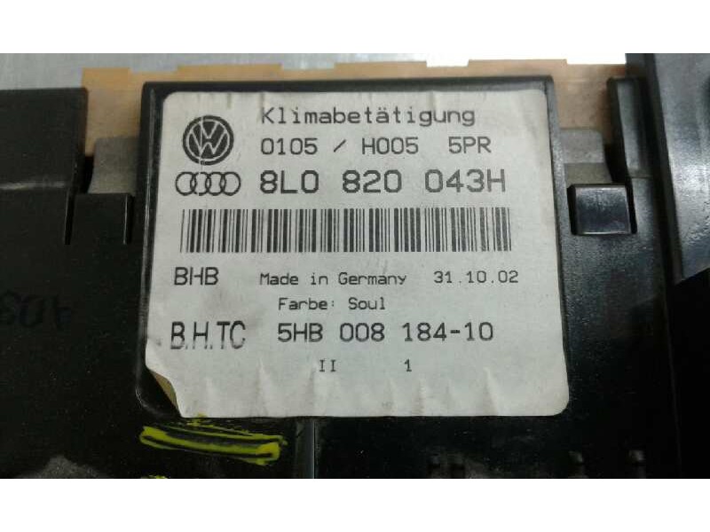 Recambio de mando climatizador para audi a3 (8l) 1.9 tdi referencia OEM IAM 5HB00818410 8L0820043H BOTONES PELADOS