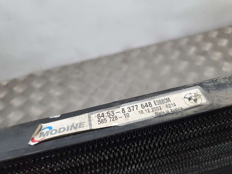 Recambio de condensador / radiador aire acondicionado para bmw serie 3 berlina (e46) 320d referencia OEM IAM 64538377648 5857281