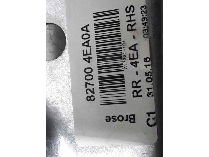 Recambio de elevalunas trasero derecho para nissan qashqai (j11) tekna referencia OEM IAM 827004EA0A  ELECTRICO