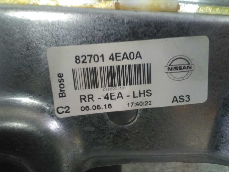 Recambio de elevalunas trasero izquierdo para nissan qashqai (j11) tekna referencia OEM IAM 827014EA0A  ELECTRICO 2 PINS
